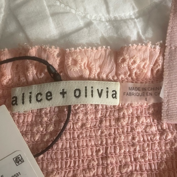 Alice + Olivia Jocelyn Smocked Mini Dress NWT - Picture 9 of 12